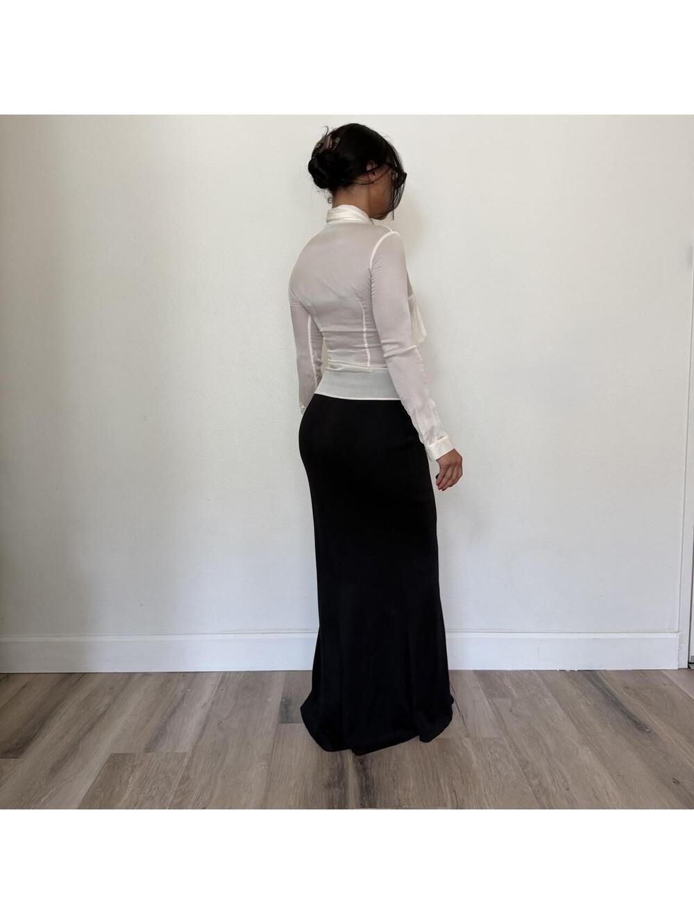 Yves Saint Laurent Women's Black Skirt - Picture 3 of 7